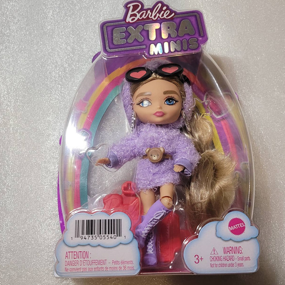 Barbie Extra Mini #4- blonde with purple jacket - Picture 1 of 2